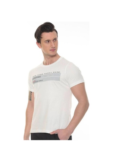 Fore Sport Erkek One Nıne Baskılı T-shirt Ekru