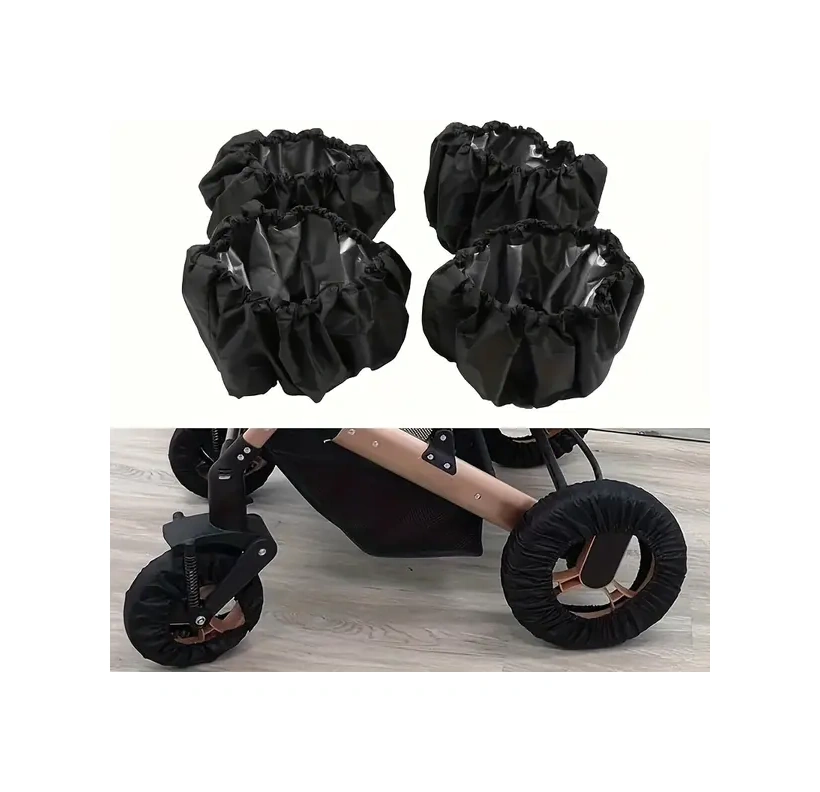 Fochsia 4 Parça Araç Toz Kılıfı - Dayanıklı Polyester Koruyucu, 2/4/6 İnç Seçenekleri Siyah