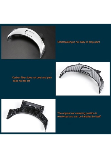 Besthome1 Mercedes C W205 Konsol Düğme Kapağı Karbon Fiber Gümüş Renk 1-gang Yenileme Kiti 1-gang