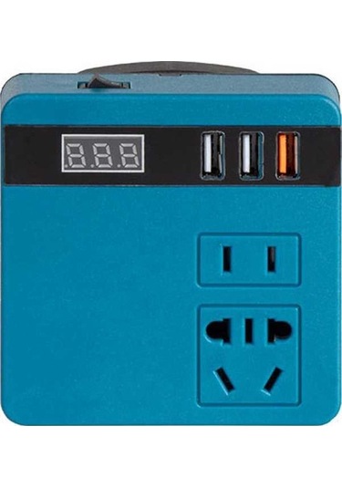 Ulzyvf 21v Li-ıon Pil İnvertörü Ac220v/dc5v/12v Dış Mekan Makita Uyumlu Mavi