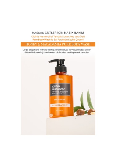 Kundal Honey & Macadamia Pink Grapefruit Pure Body Wash 500 ML