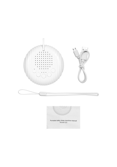 Konesam Bebek Uyku Makinesi Q3 - Taşınabilir, Şarj Edilebilir Ve Otomatik Ses Algılama Fonksiyonlu Beyaz