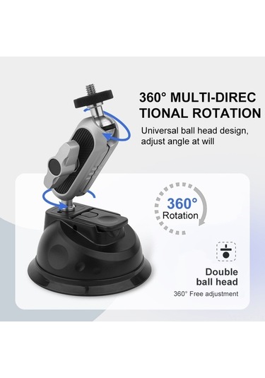 Ebitda 360 Dön. Alüminyum Emici - İphone Uyumlu Ve Gopro Tutucu