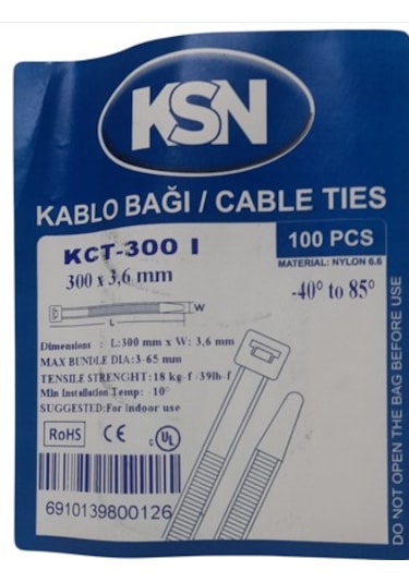 Kablo Bağı Cırt Kelepçe 5 Boy