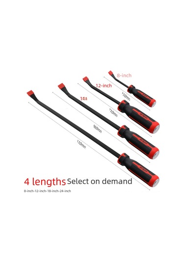 Dofolink Hi-spec Çok Amaçlı Tornavida Çubugu - Otomobil Tamiri Ve Ahşap İşleri İçin Dayanıklı Fırça Kolu, Çivi Çekici Ve Çekirdek Açıcı 12 İnç