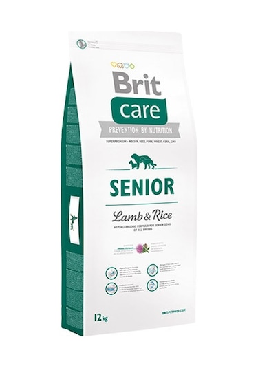 Brit Care Senior Kuzu Etli ve Pirinçli Yaşlı Köpek Maması 12 KG