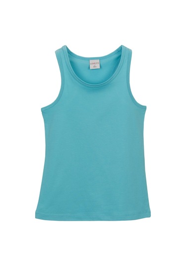 Lovetti Açık Turkuaz Kız Çocuk Düz Basıc Yüzücü Atlet 13-141T018 Açık Turkuaz