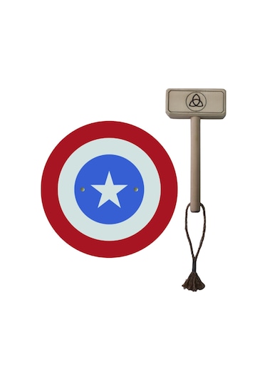 Ahşap Kaptan Amerika Kalkanı ve Ahşap Tor Thor Çekici