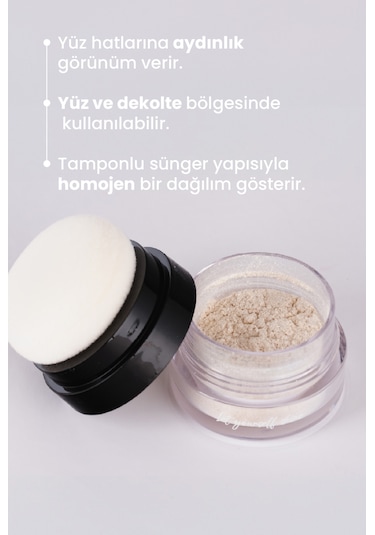Sparkle Powder Sunny Gold Toz Işıltılı Aydınlatıcı %100 Doğal