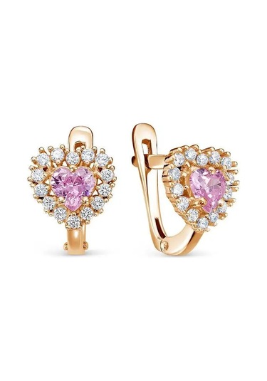 Gold Plaza Jewelry Çocuk Küpeleri Gümüş 925 Kalp Şekili 143369834 Altın