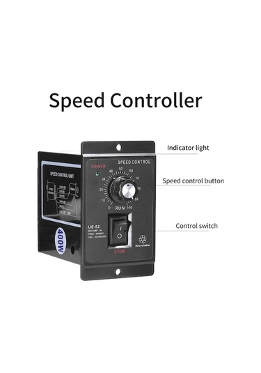 Pazly 400w Tek Fazlı Motor Hız Kontrol Cihazı, Sürekli Ayar, Ac110v/220v, Endüstriyel Kullanım