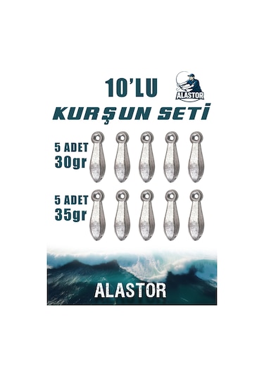 Balıkçı Kurşunu Olta Kurşunu Hazır Set Kurşun Seti Balıkçı Kurşun Seti 30-35gr Kurşun Seti