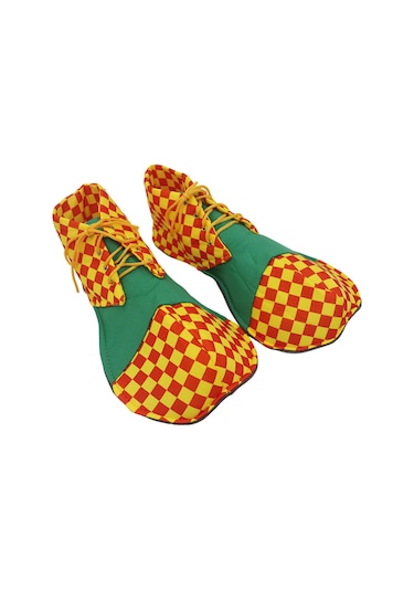 Suntek Yetişkin Palyaço Ayakkabıları Maskeli Balo Yeşil