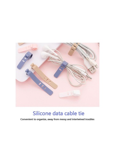 Moveevo Silikon Kabloluk Düzenleyici 5 Adet - Kulaklık Ve Veri Kablolarını Topla, Çabuk Erişim Sağla, Taşınabilir Ve Kolay Kullanım