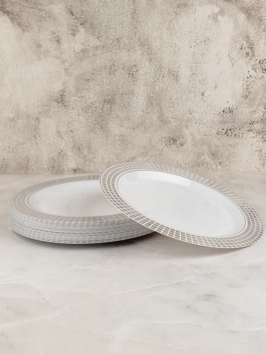 Plastcup 20 Adet Plastik Tek Kullanımlık Tabaklar 189314188 100 adet