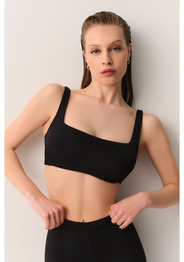 Suwen Curved Bralet Bikini Üst Sbn26585012 Siyah