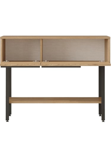 Robin Home Hol Antre Dresuar Kapaklı Metal Ayaklı Sepet-jüt Uv Baskı Kahverengi