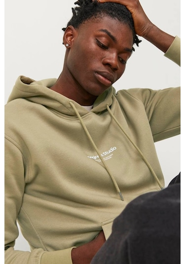 Jack & Jones Erkek Sweat 12241687 Yağ Yeşili Yağ Yeşili