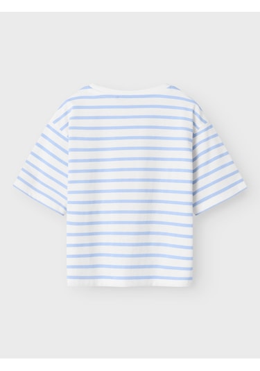 Name It Nkfvitanni Ss Short Rlx Top Unisex Çocuk T-shirt 13241646 Mavi