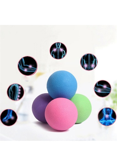 Homyl Çift Lakros Miyofasyal Masaj Topu Tetik Nokta Mavi Mavi