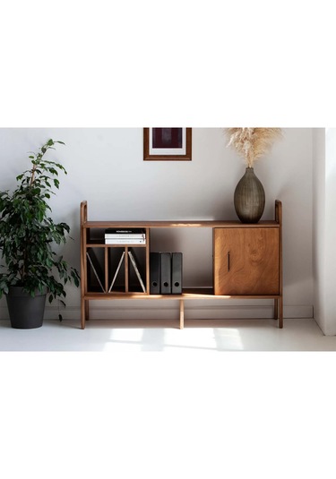 Woodesk Chanson, Ahşap, Dolap Ve Konsol, 140x90, Tik Renk