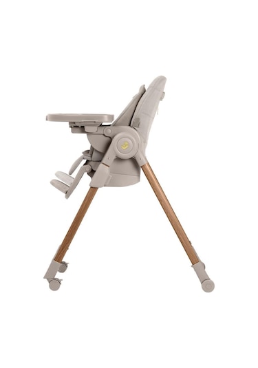 Maxi-Cosi Minla Plus 6'sı Bir Arada Ahşap Görünümlü 4 Tekerlekli Mama Sandalyesi Beige