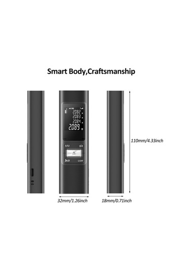 Besthome1 80m Hassas Mesafe Ölçer - 2mm Doğruluk, Usb Şarjlı, Alan/hacim Hesaplama