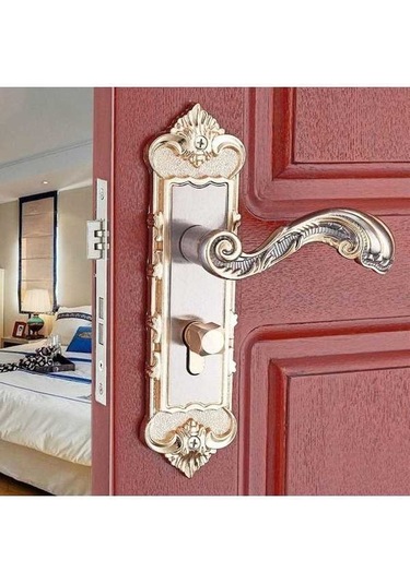 Pazly Ofis Giriş Kapı Kolu Üç Anahtarlı, Alüminyum, Paslanmaz Çelik, 210x55mm, 120mm, Banyo/masif/ahşap Kapıları Kapsar