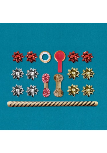 Siyah Verev Kraft Ambalaj Kağıdı Seti 10 Rulo Kağıt 70x100 Cm