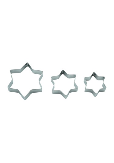 3b Trend 3'lü Yıldız Metal Kurabiye Kalıbı, Paslanmaz Kurabiye Kalıbı, Hamur Şekillendirici Kalıp Metal