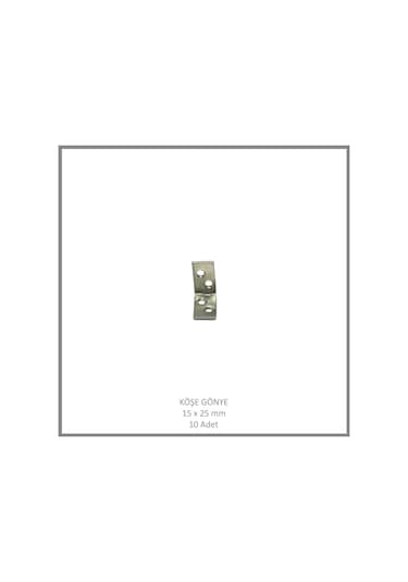Köşe Gönye, Sac Gönye, 15 X 25 Mm 10 Adet Metalik