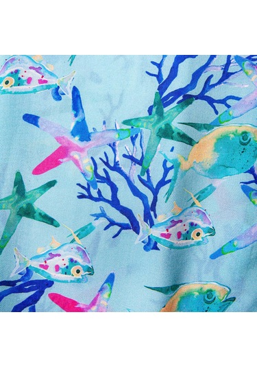 Anemoss Akvaryum %100 Viskon Erkek Gömlek Çok Renkli