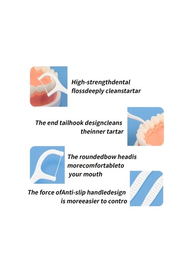Willowhaven 4 Paket 200 Adet Rımı Smıle Pratik Diş İpi Çubuğu Yemek Sonrası Ağız Hijyeni