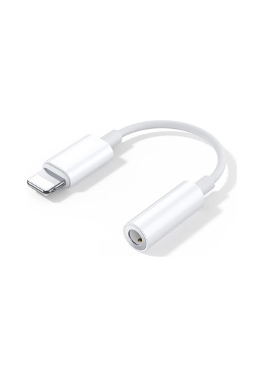 Ekılıf - Aux Çevirici Ses Adaptörü Ac-04 Lightning To 3.5mm Aux Çevirici Ses Adaptörü - Beyaz - T37799 Beyaz