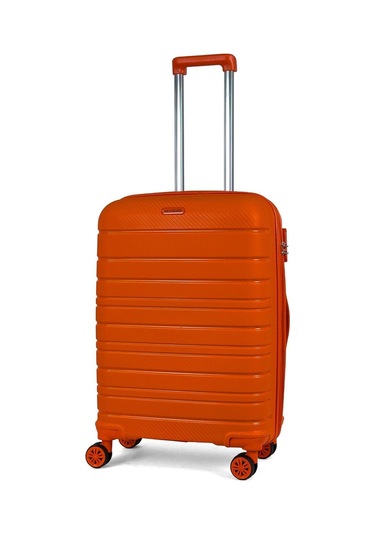 Karbon PP Seyahat Valizi Horizon Serisi Kırılmaz Bavul, Turuncu - Orta Boy Turuncu