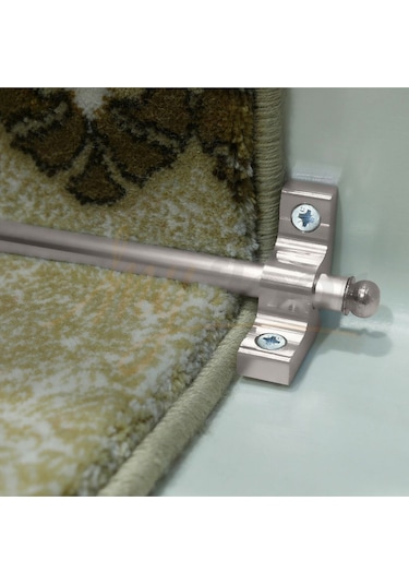 Çelik Halı Tutucu Merdiven Dip Çubuğu Gümüş - Kalın / 90cm