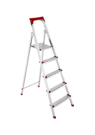 Asvera - 4+1 Basamaklı Profil Merdiven - 4 Basamaklı Ev, Bahçe Ve İş Yeri Kullanımına Uygun