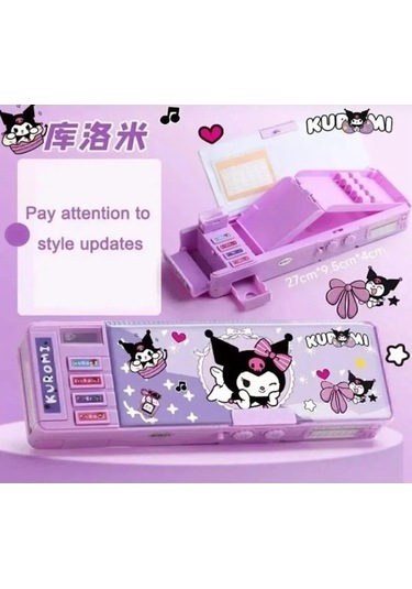 Agoodshop Çok Fonksiyonlu Şifreli Kalem Kutusu Mor Mor