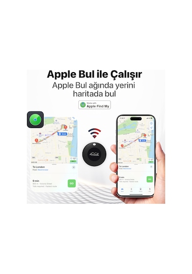 Lifemate LifeTag Apple Uyumlu Apple MFI Lisanslı Akıllı Takip Cihazı (Sadece Apple ile Uyumludur)