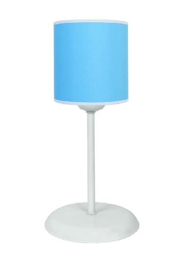 Şenay Aydınlatma Modern Metal Ayak Silindir Kumaş Abajur Mavi Diğer