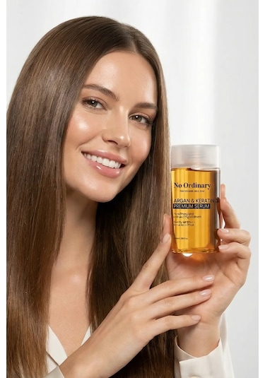 No Ordinary Premium Argan & Keratin içerikli Doğal Saç Bakım Yağı & Serum 100 ML