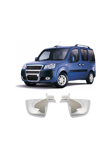Fiat Doblo Uyumlu 2010-2021 Ayna Kapağı 2 Parça Abs Krom  Kaplama