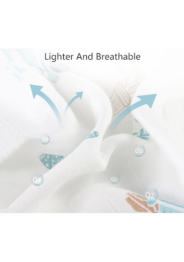 Hangfox Yumuşak Pamuklu Bambu Lifli Bebek Battaniyesi - 130x110cm Nemlendirici, Tüm Mevsimlerde Kullanım, Ev Ve Seyahat İçin Hafif Bakım Örtüsü Beyaz