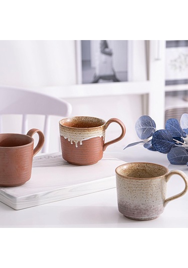 Suntek Seramik Kahve Kupa 360 Ml Japon Tarzı Retro Latte Stil-d