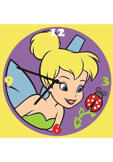 Disney Tinkerbell-2 Duvar Saati Kum Boyama Seti-red Castle S-0008 Renkli