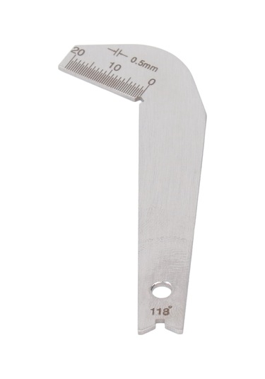 Maiyame 118 Açıklı Ince Çelik Matkap Ucu Ölçer, 0-20mm Aralığında 0.5mm Hassasiyetli Matkap Uç Kalibrasyon Aracı