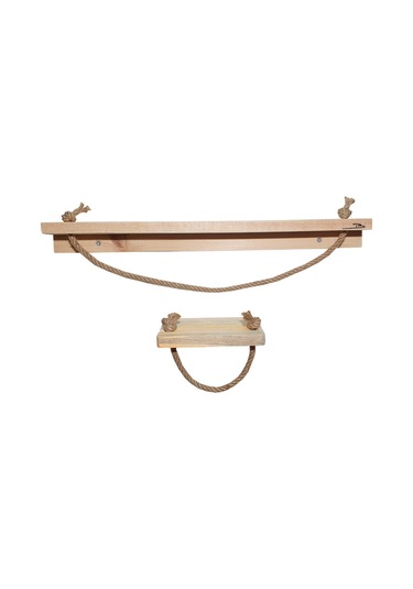 Doğal Ahşap Banyo Havluluk Tuvalet Kağıtlığı Havlupan Jüt İpli Ahşap