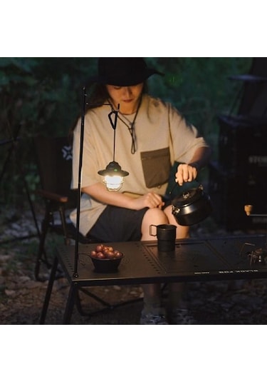 Powermaster Pm-25439 Nostaljik 3 Filament 6 Smd Kamp Çadır Lambası Ampul 1200mah Type-c Beyaz