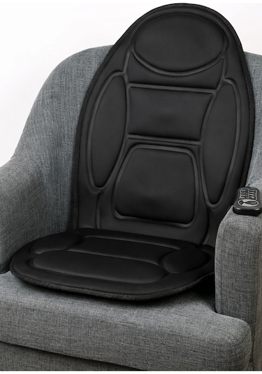Glr Jb-616c 5 Motorlu Isıtmalı Masaj Minderi - Ev, Ofis Ve Araç Uyumlu Siyah