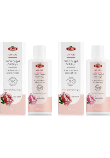 Otacı Doğal Gül Kürü Gül Suyu 2 x 150 ML